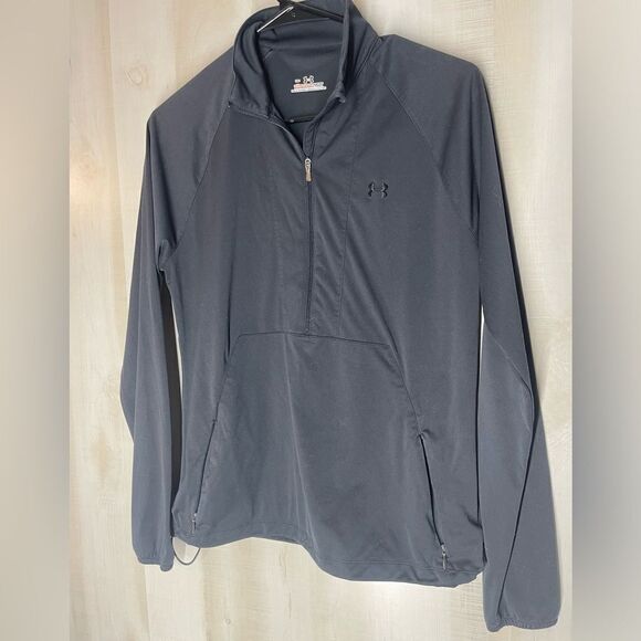 Under Armour all season black 1/2 zip pouch pocket long‎ sleeve, size medium - Picture 1 of 12